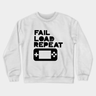 Fail Load Repeat with Gamepad Crewneck Sweatshirt